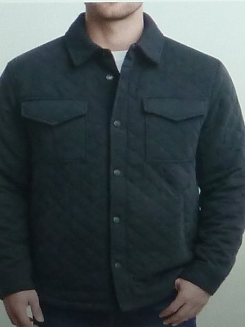 Dakine Shacket Shirt Jacket Mens Large L Black Quilted Overshirt Snap Front